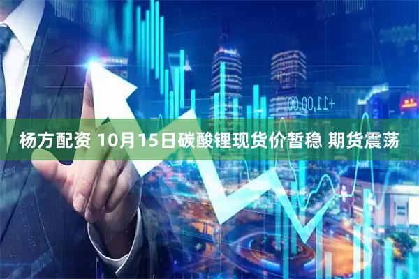 杨方配资 10月15日碳酸锂现货价暂稳 期货震荡